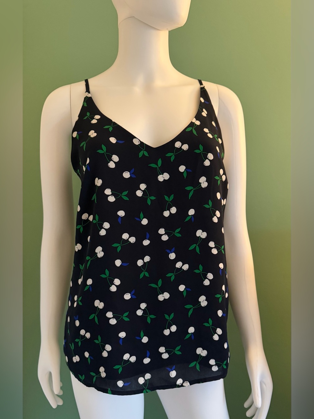 Banana Republic Black Cherry Print Cami Tank Top